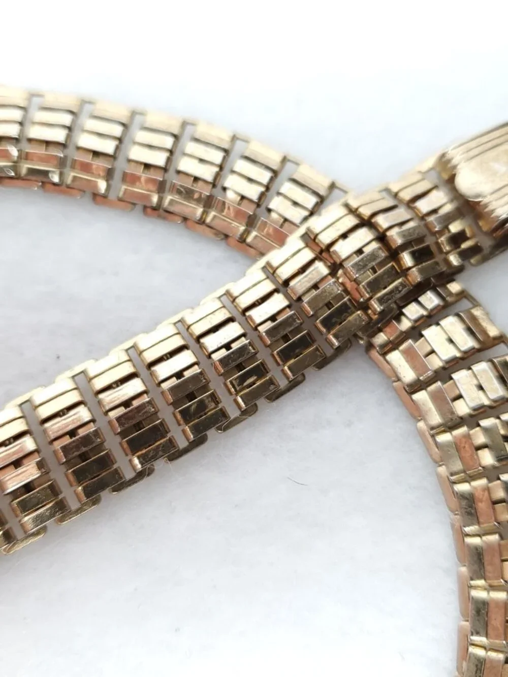Vintage Coro Necklace Bracelet Set Gold Tone Link Flexible 15.5